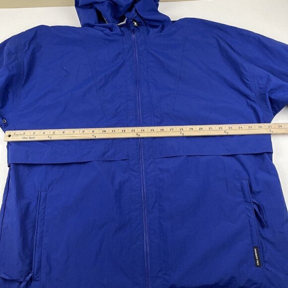 Members Only Hooded Windbreaker Jacket Men’s L Vented Mesh Lined Full Zip Blue - Picture 4 of 12
